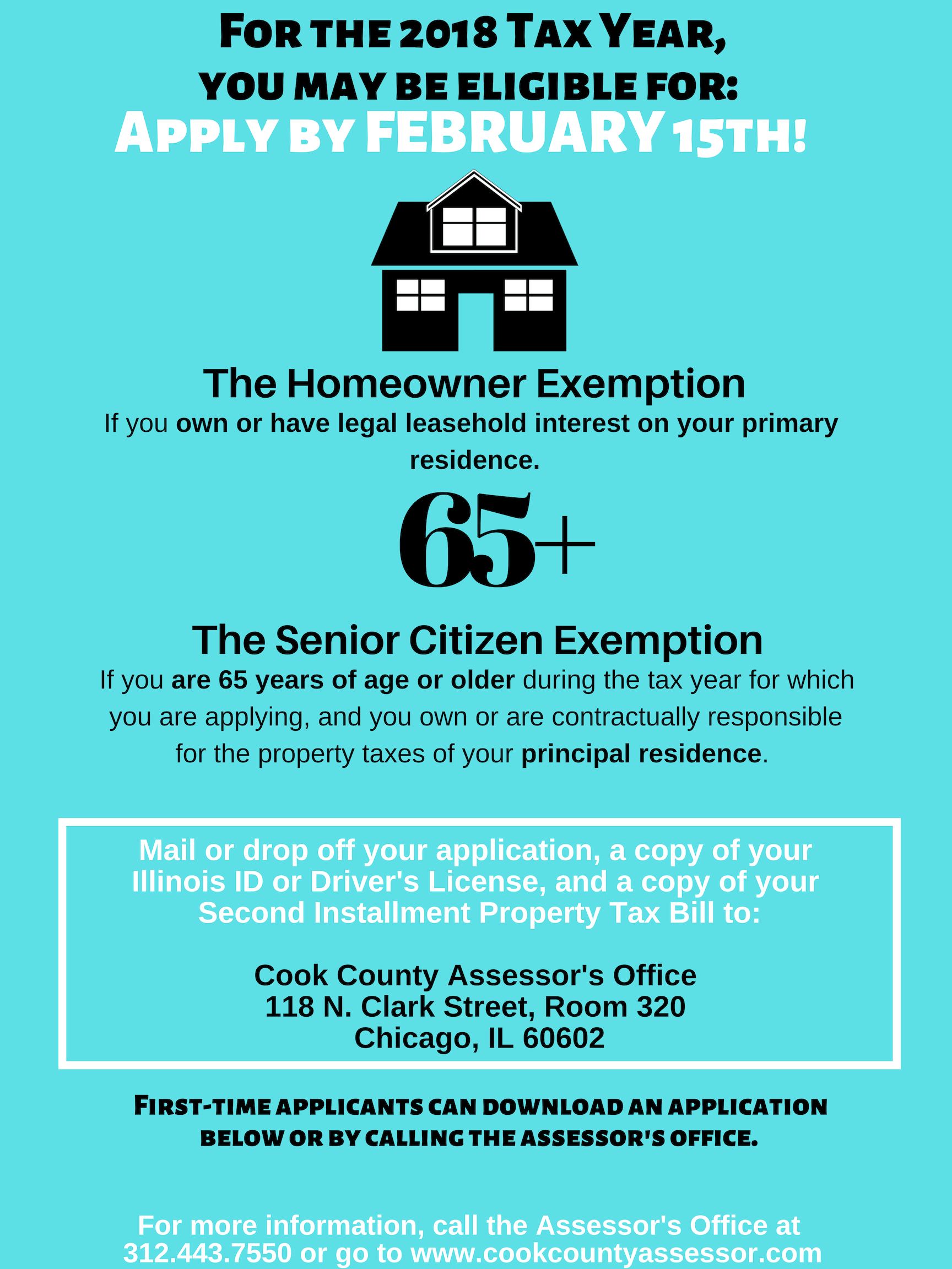 Deadline Extended for Property Tax Exemptions! | Alderman Tom Tunney – 44th  Ward Chicago