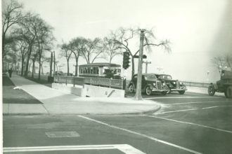 1937 - Division Street Pedestrian Underpass Entrance © Chicago Park District Special Collections