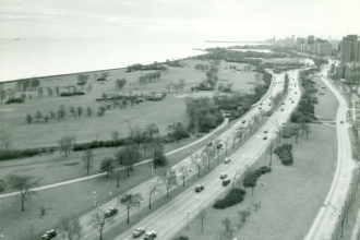 1945 - Lincoln Park Extension-Waveland Golf Course Looking South © Chicago Park District Special Collections