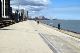 2012 - Looking north along Lakefront Trail at Chicago Avenue