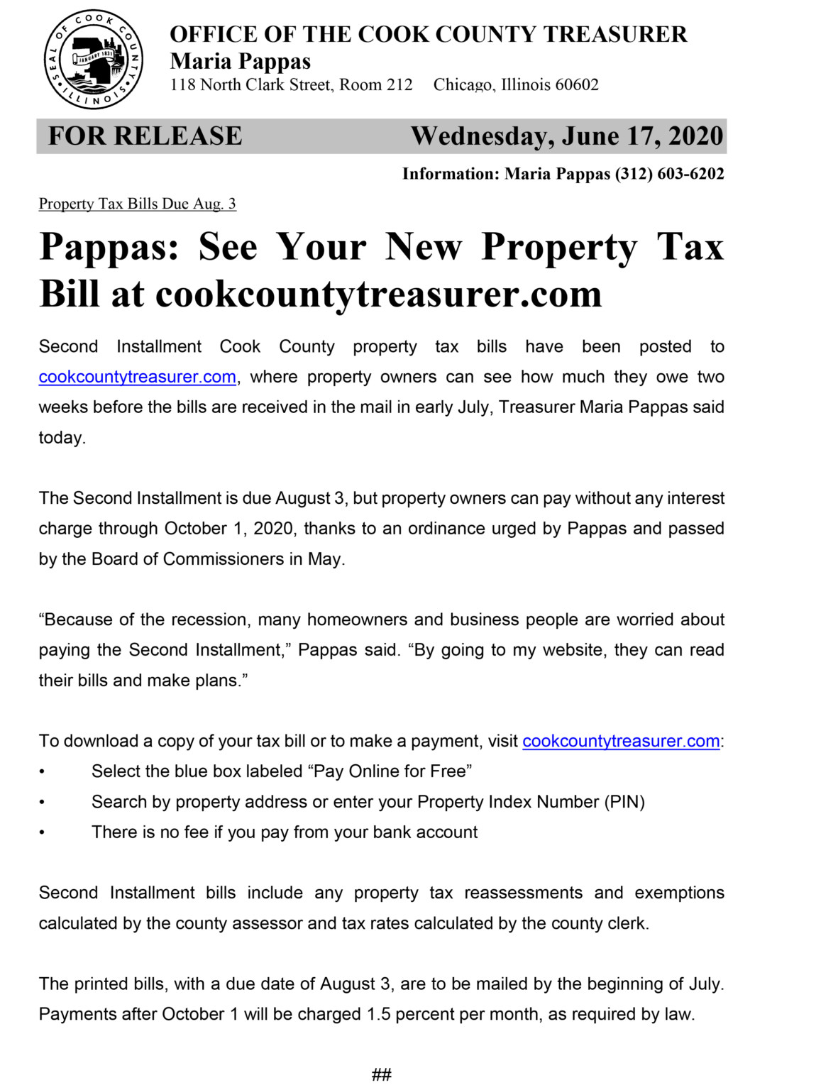 Pappas See Your New Property Tax Bill at