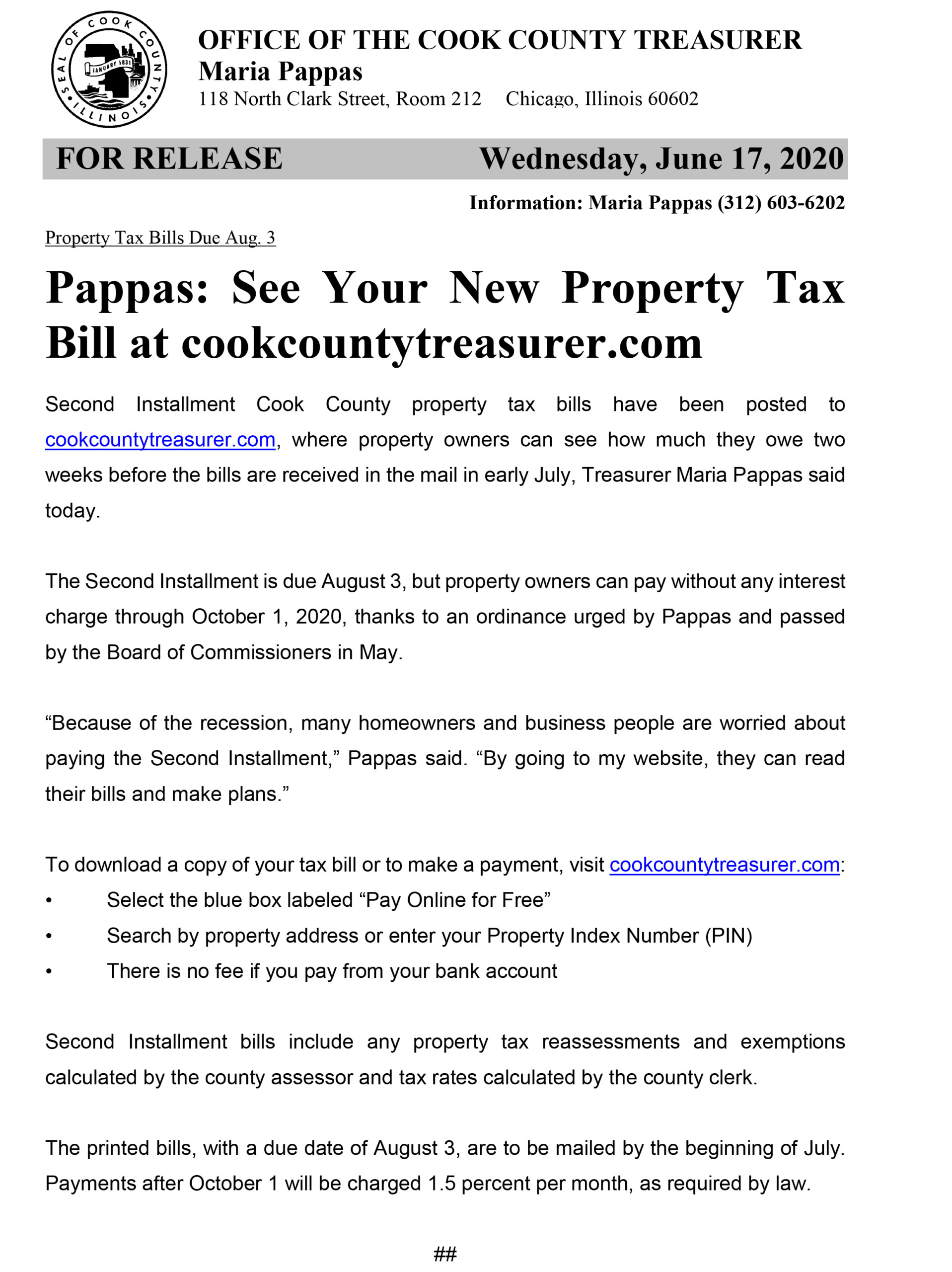 Pappas See Your New Property Tax Bill at